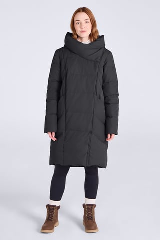 Mountain Warehouse Damen Cosy Wrap Daunen-Steppjacke Wasserabweisend Warm Winter-Pufferjacke Schwarz