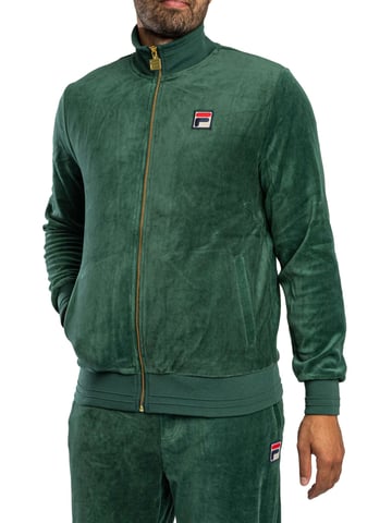 Fila Nero Velours-Trainingsjacke, Grün