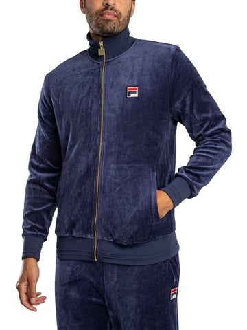 Fila Nero Velours-Trainingsjacke, Blau
