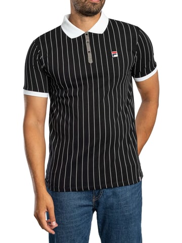 Fila Klassisches Gestreiftes Vintage-Poloshirt, Blau
