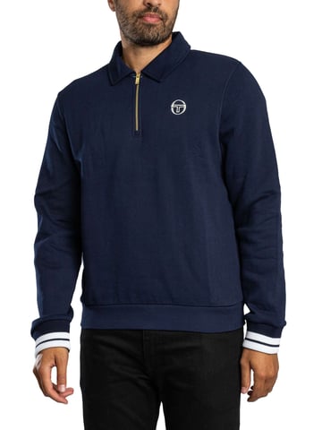 Sergio Tacchini Court 1/4 Zip Polo Sweatshirt, Blau
