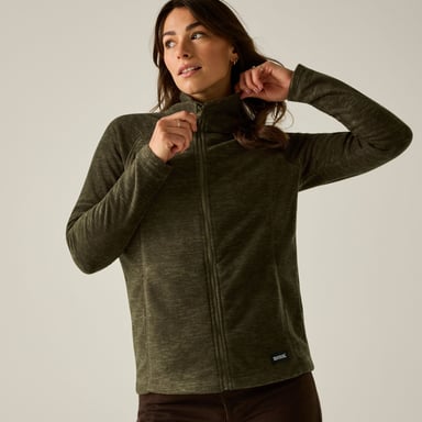 Regatta - "Mayse" Fleecejacke für Damen, Durchgehender Reißverschluss (Rindengrün)