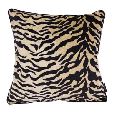 NOVÉE Zebra Muse Kissenbezug | 45x45 cm | Samt/Polyester