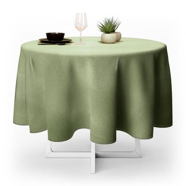 Unique Living Tischdecke levi Teegreen 170cm Ø