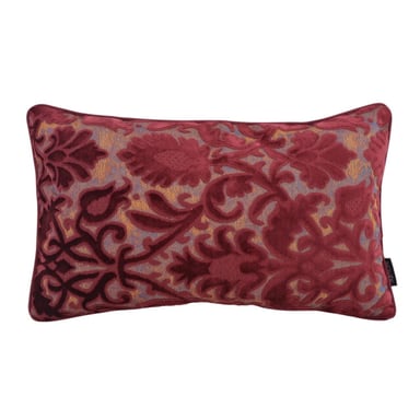 NOVÉE Heritage bordeauxroter Kissenbezug | 30x50 cm | Samt/Polyester