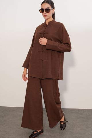 2-teiliges Oversize-Hemd-Hosen-Set