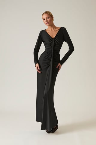 Sculpted Schwarzes Maxikleid