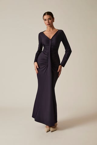 Sculpted Marineblaues Maxikleid