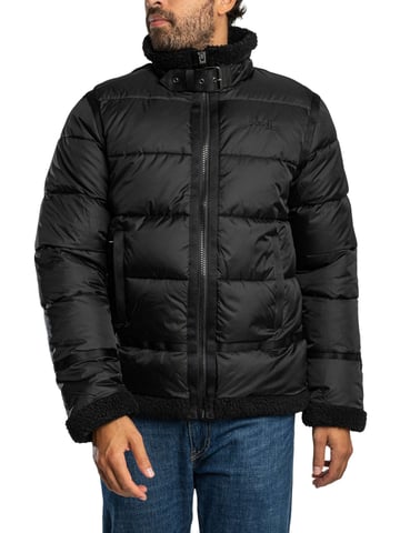 Schott Puffer Jacke, Schwarz