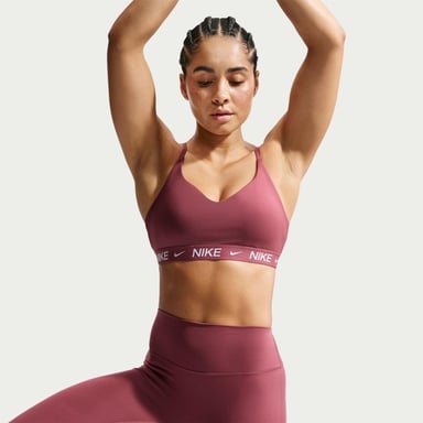 Nike - "Indy" Sport-BH für Damen, Leichte Stütze (Rosa Rauch)