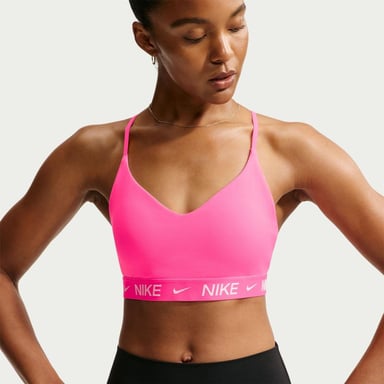 Nike - "Indy" Sport-BH für Damen, Leichte Stütze (Hyperrosa)