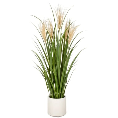 Kopu ® künstliches Ziergras 125 cm mit Wedeln cremefarbener Topf
