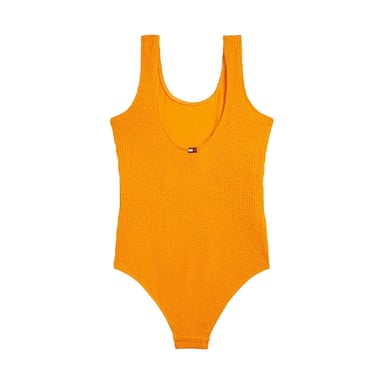 Tommy Hilfiger - Badeanzug für Mädchen, Runder Auschnitt (Orange)