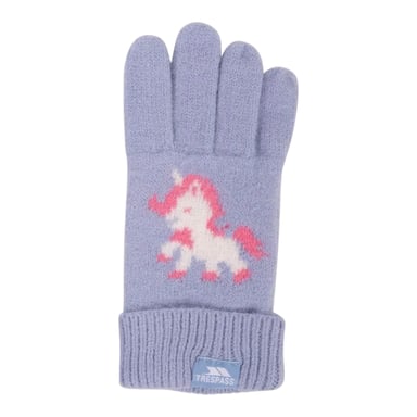 Trespass - "Danica" Einhorn-Winterhandschuhe, Jerseyware (Hellblau)