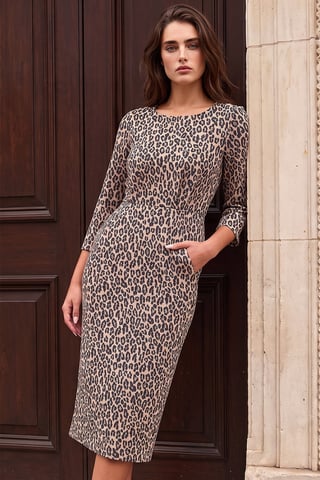 Roman Petite Animal Kleid