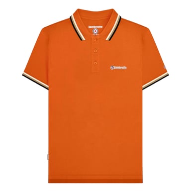 Lambretta - Poloshirt für Herren (Wüsten Sonnengelb/Silber/Nussbraun/Schwarz)