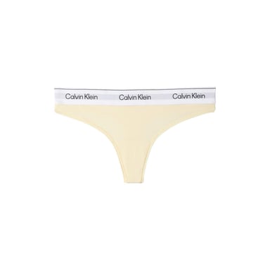 Calvin Klein - Thong für Damen, Baumwollmischung (Gelbe Birne)