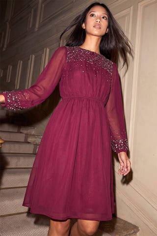 Roman Petite kurzes Perlenkleid