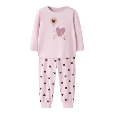 Name It Mädchen-Langpyjama-Set nmfnightset cutie heart Herzchenprint