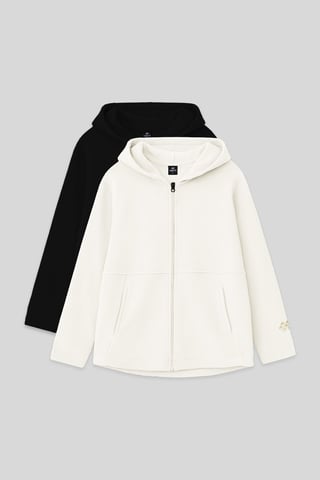 2er-Pack Kapuzen-Sweatshirts mit Reißverschluss