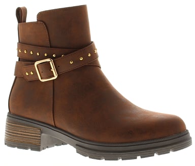 Apache Damen-Stiefeletten Millie mit Reißverschluss Braun