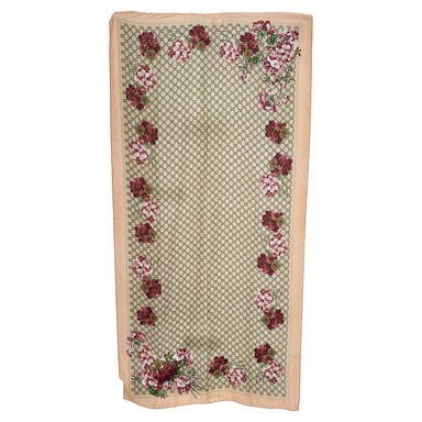 Gucci GG Blooms Print Schal aus mehrfarbiger Seide