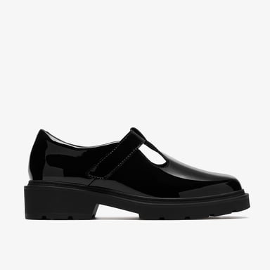 Eris Shine Y. Schwarze Lackschuhe