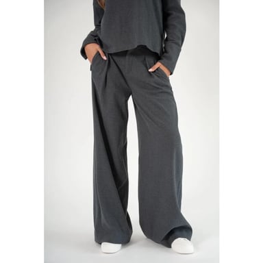 Corel Amsterdam Ella Pants Wide Milano Brush Flannel 1009-3353 12 Anthra Melange