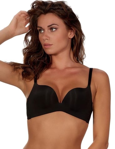 After Eden Basic Bügeloser Push-up-BH – Schwarz