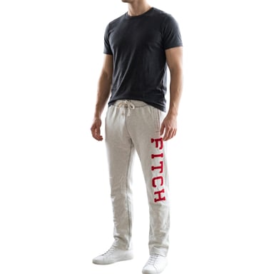 Abercrombie & Fitch Herren-Fleece-Jogginghose Regular Fit A&F Grau Sweatpants
