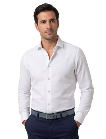 OLYMP Cremefarbenes Slim-Fit-Hemd