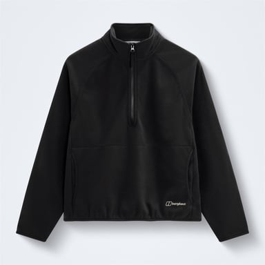 Berghaus Bamburgh Damen-Sweatshirt mit Mock-Kragen, hohem Kragen und langen Ärmeln in SCHWARZ