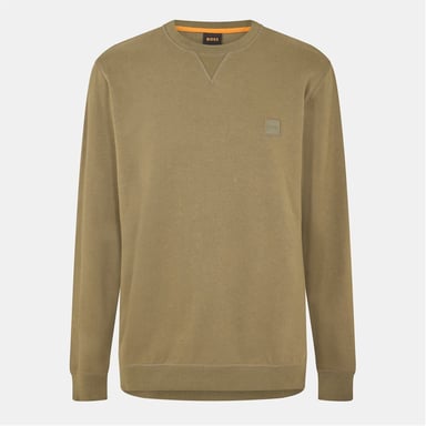 Boss Herren Westart Rundhals-Sweatshirt aus Premium-Baumwolle in Open Green 342