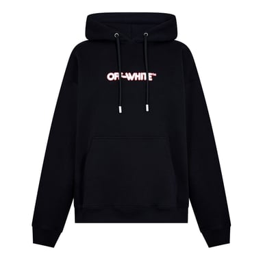 Off-White Herren Rnd Logo Skate-Hoodie in Schwarz-Weiß