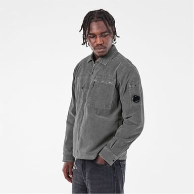 C.P. Company Herren-Cord-Overshirt in Gunmetal 921
