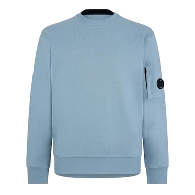 C.P. Company Herren Lens Rundhals-Sweatshirt in Silberblau 809