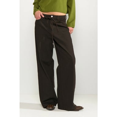 Nümph Numph 707358 Wide-Leg-Jeans Black Coffee