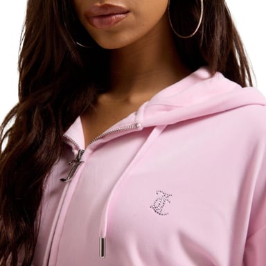 Juicy Couture Iccle outline Cropped-Hoodie