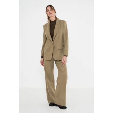Zizo Fa26.sell.502 sella Hose gestreift Khaki
