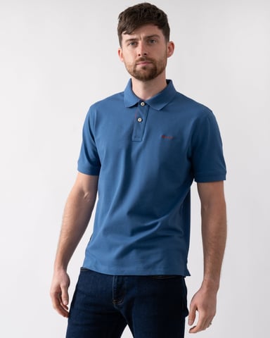 GANT Regular Fit Short Sleeve Contrast Pique Rugger