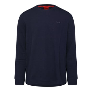 Hugo Herren-Schlafshirt mit langen Ärmeln in Marineblau