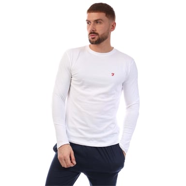 Farah Herren-T-Shirt- und Hosenset in Weiß Navy