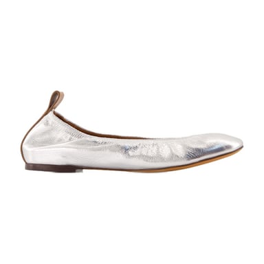 Lanvin Ballerinas – Leder – Silber