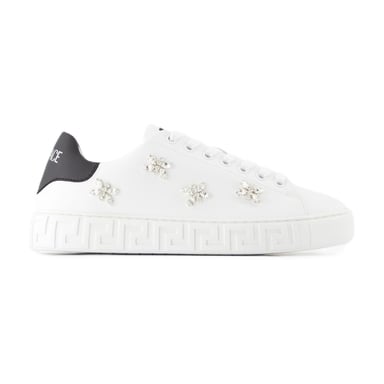 La Greca Sneakers - Versace - Canvas - Weiß