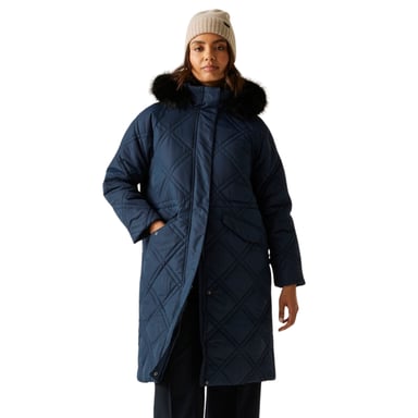 Regatta Damen Longline-Steppjacke Freyla – wasserabweisend – Marineblau