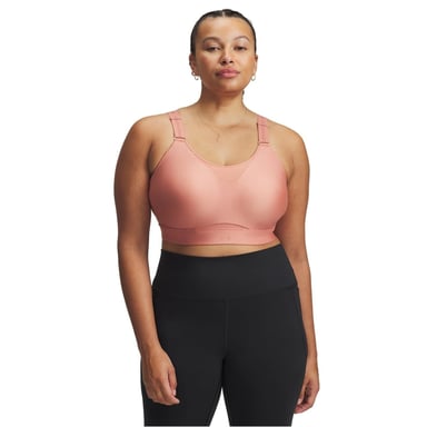 Under Armour Damen Infinity High V-Neck Sport-BH in Pink