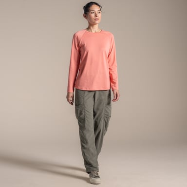 Craghoppers - "Nour" T-Shirt für Damen, Nosilife, Langärmlig (Gewürzte Aprikose)