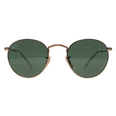 Ray-Ban Runde Unisex Gold Grün Sonnenbrille RB3447 Runde Metall