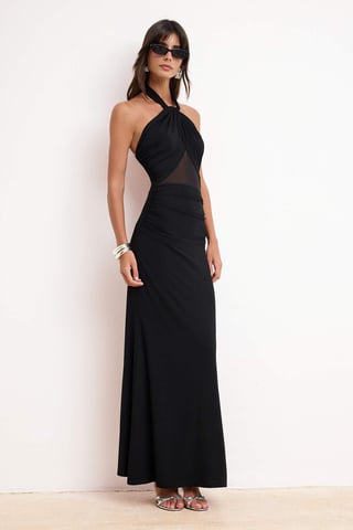 Damen-Maxikleid, ärmellos, flach, für Abschlussball/Abendveranstaltung & Ball