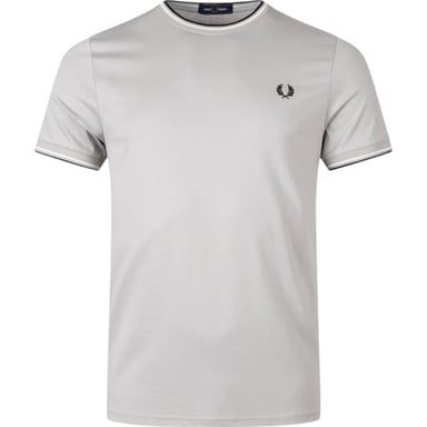 Fred Perry Twin Tipped T-Shirt In LimeStone Grey